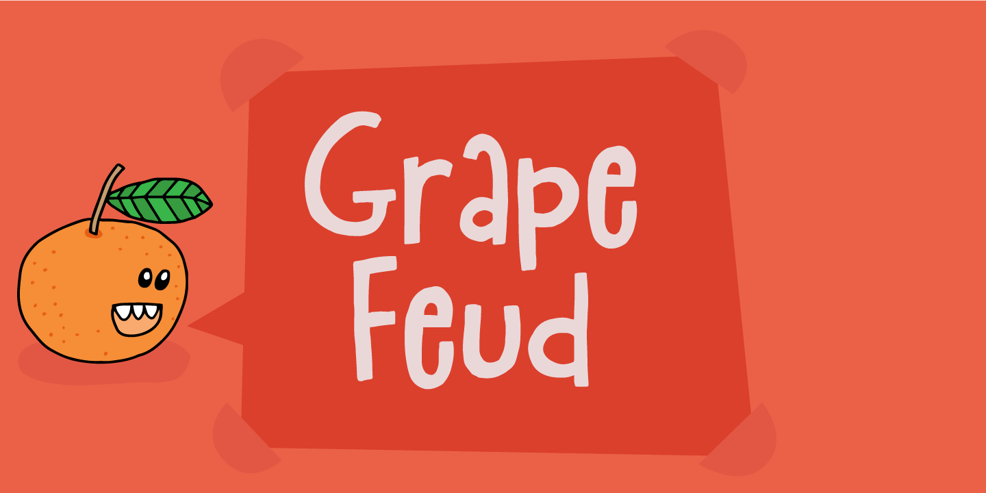 Przykładowa czcionka Grape Feud #1